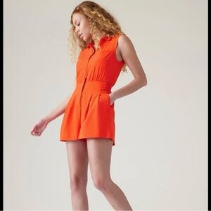 Athleta Brooklyn Romper - Orange - Large Petite